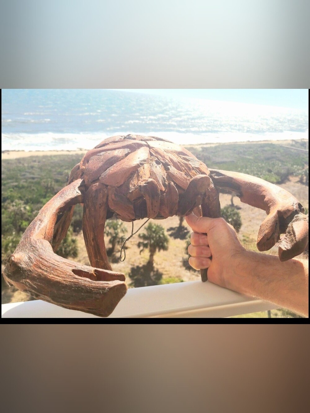Handcrafted Solid Teakwood Crab